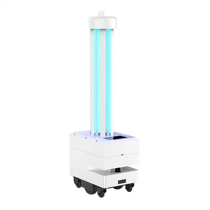 Robot de désinfection UVC à fond carré